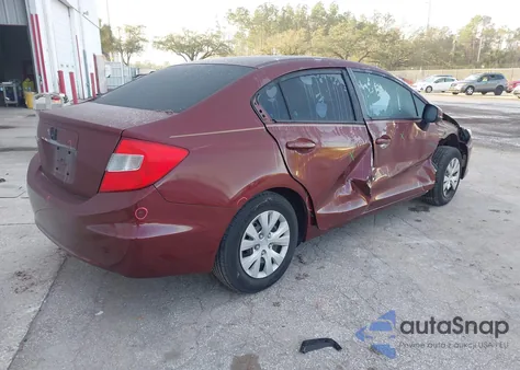 2012 Honda Civic Lx из США, поврежденный, VIN 2HGFB2F56CH532714